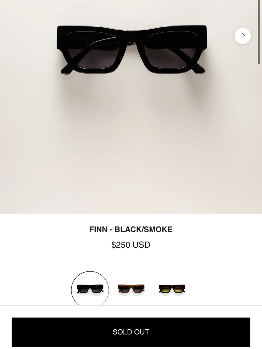 VEHLA Finn Sunglasses in Black/Smoke
